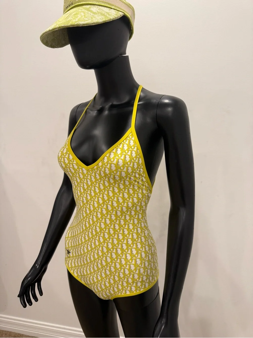 Christian Dior Dioriviera Limited Edition Yellow Oblique One Piece Swimsuit XS